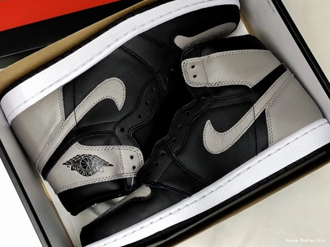 Grey Air 1 OG High Jordan Black 555088-013 Shadow Retro 0805